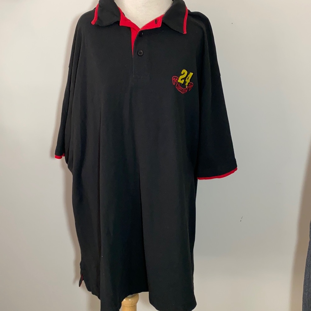 Men's Jeff Gordon #24 polo shirt top 2XLT NASCAR cotton black Chase Authentics